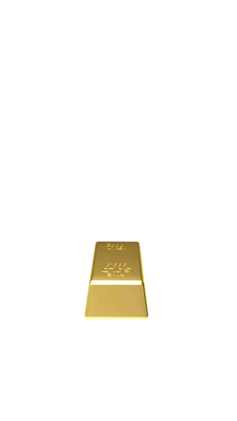 Rotating gold bar, 3D rendering. Stock-Footage 336073943