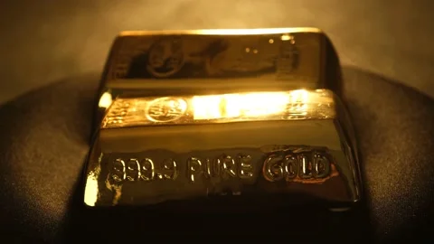 Rotating Gold Bars 動画素材 185478343