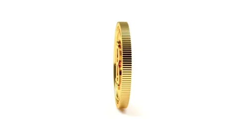 Rotating gold Bitcoin coin .3D render 스톡 동영상 337061652