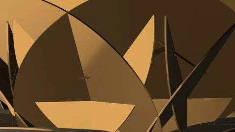 Rotating Gold Discs Stock Footage 98586400