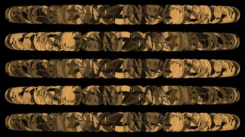 Rotating Gold Plates Stock Footage 98588270