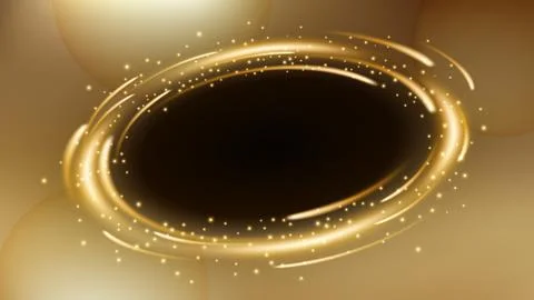Rotating Gold rays with sparks Background. Suitable for product advertising.. Stock Illustration