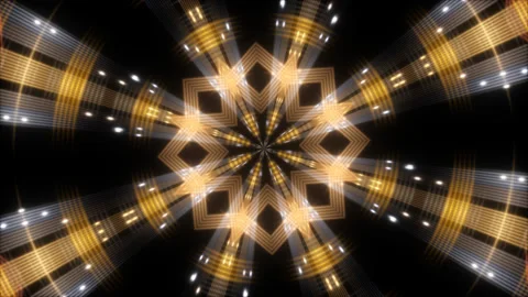 Rotating gold shape on transparent background, alpha channel, loop Stock Footage 126541295