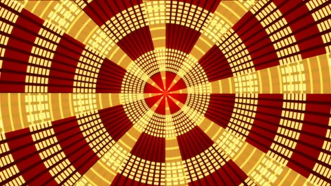 Rotating gold shapes on red background, loop Stock Footage 142610651