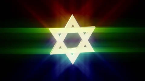 Rotating gold Star of David Stock Footage 48985457