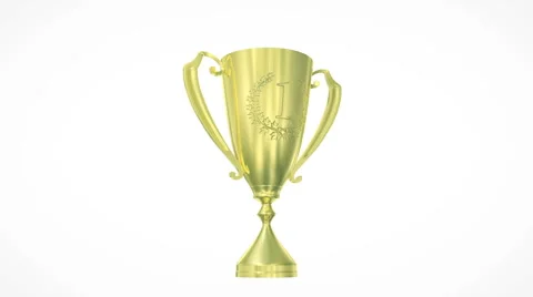 A rotating gold trophy with engraving Stock Footage 53278304