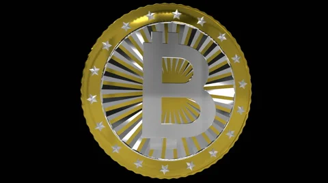 Rotating golden bitcoin Stock Footage 63880391