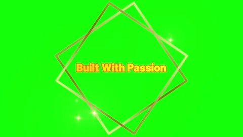 Rotating Golden Geometric Frame with Sparkling Particles on a Green Screen Stock Footage 338332295