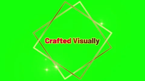 Rotating Golden Geometric Frame with Sparkling Stars on a Green Screen Stock Footage 338332296