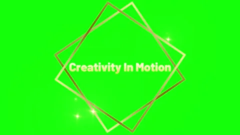 Rotating Golden Geometric Frame with Sparkling Particles on a Green Screen Stock Footage 338368411