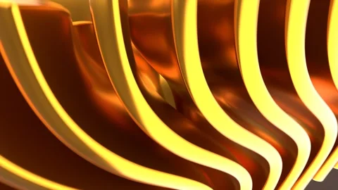 Rotating golden lines texture Stock Footage 292006107