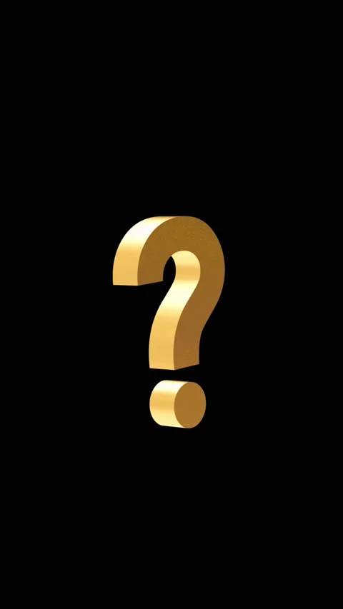 Rotating golden question mark, 3D animation Stock Footage 336074033