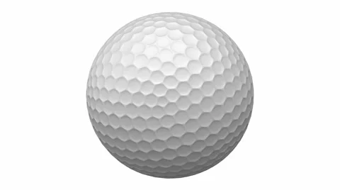 Rotating golf ball on white  Видео 43223010