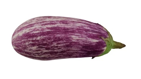 Rotating Graffiti Eggplant on White Background (Looping) 스톡 동영상 139778264