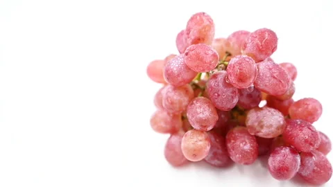 Rotating grapes on a white background Stock Footage 160709807