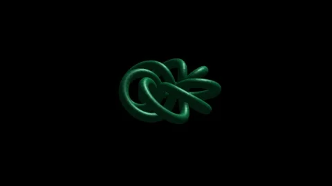 Rotating green abstract knot Stock Footage 340255274