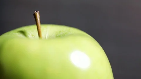 Rotating Green Apple Closeup Stock Footage 99162848