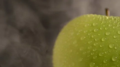 Rotating Green Apple Video stock 22015597