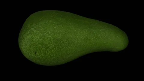 Rotating Green Avocado on Transparent Background (Looping with Alpha Channel) Stock Footage 97634890