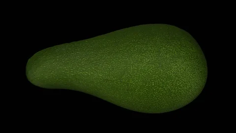Rotating Green Avocado on Transparent Background (Looping with Alpha Channel) Video stock 97637340