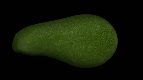 Rotating Green Avocado on Transparent Background (Looping with Alpha Channel) Stock Footage 97701923