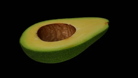 Rotating Green Avocado on Transparent Background (Looping with Alpha Channel) Stockbeeldmateriaal 97702423
