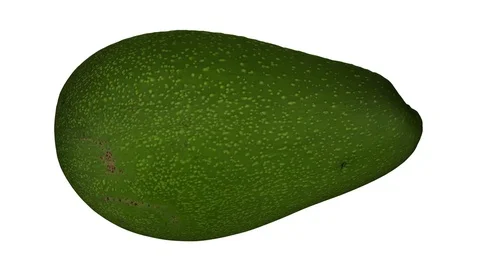 Rotating Green Avocado on White Background (Looping) Stock Footage 97703744