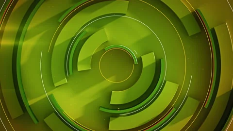 Rotating green circle elements seamless loop 3D render animation Stock Footage 156370705