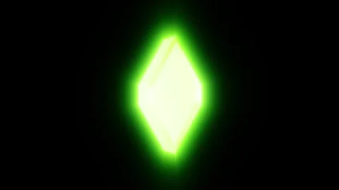 Rotating green crystal on a black screen.  Stock Footage 268045117