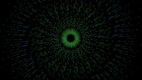 Rotating green dots Stock Footage 76004012