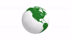 Rotating green earth 4K animation with w... | Stock Video | Pond5