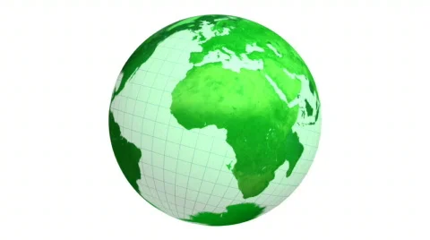 Rotating green Earth globe Stock Footage 653246