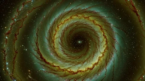 Rotating green galaxy in outer space 스톡 동영상 310385096