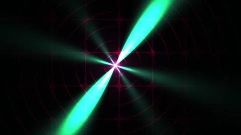 Rotating Green Laser Beams Form a Dynamic Geometric Grid Pattern on Dark Ba.. Stock Footage 343764044