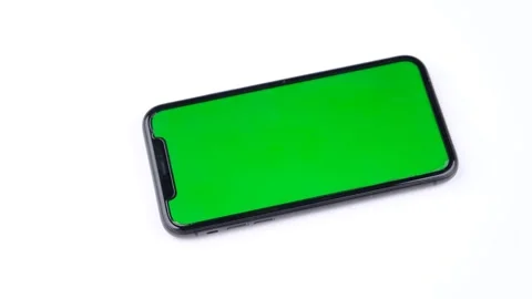 Rotating green screen phone Video stock 260235145