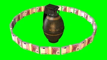 Rotating grenade loop Stock Footage 85880808