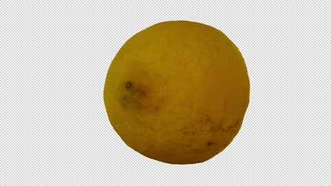 Rotating Half Lemon on Transparent Background (Looping with Alpha Channel) Stock Footage 151184382