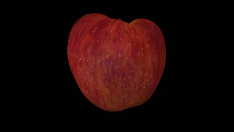 Rotating Half Red Apple on Transparent Background (Looping with Alpha Channel) Stock Footage 98403022