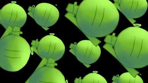 Rotating hand grenades on a black screen. Stock Footage 257090763