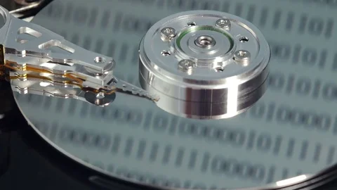 Rotating hard disk drive Stock Footage 70376376