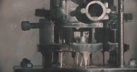 Rotating head with drilling machine bits and tools Stock Footage 52789539