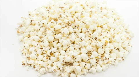 Rotating heap of popcorn, medium framing Stock Footage 40098145