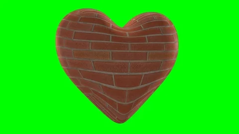 Rotating heart of bricks Stock Footage 84861509