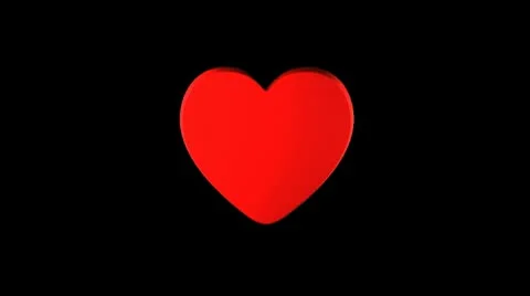 Rotating heart, FullHD, with alpha channel Stock Footage 10608385