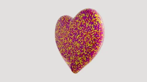 A rotating heart shape with a pink mosaic pattern Stock Footage 301663025
