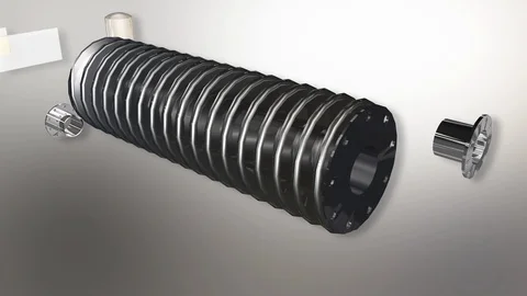 Rotating heat exchanger Stock Footage 109498636