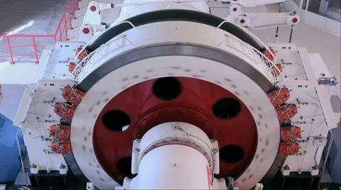 Rotating heavy winch drum Stock Footage 66782875