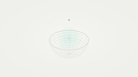 Rotating Hemisphere Animation Demonstrates Geometry and Spatial Dynamics Stock Footage 333356421