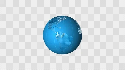 A rotating, high-tech, perforated globe of the Earth Video stock 332942591