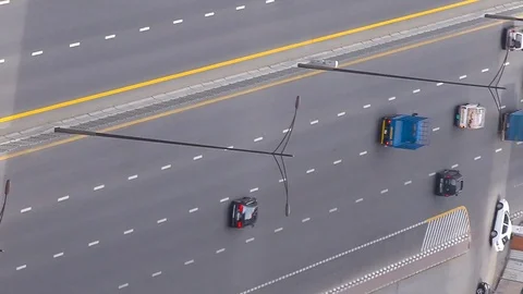 Rotating highway traffic Stock Footage 85327815